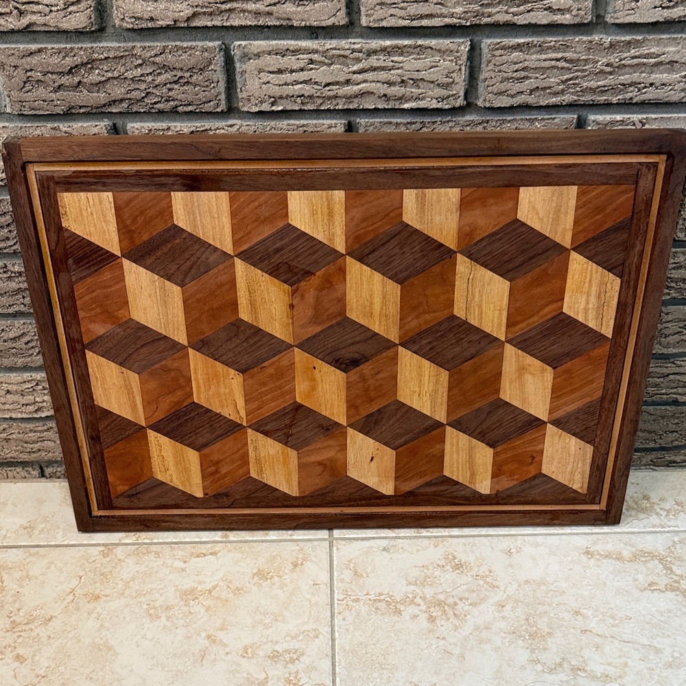 Geometric Wooden charcuterie board